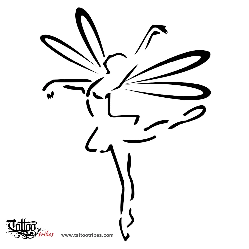 Tattoo image of Dancing fairy, Young mind, imagination