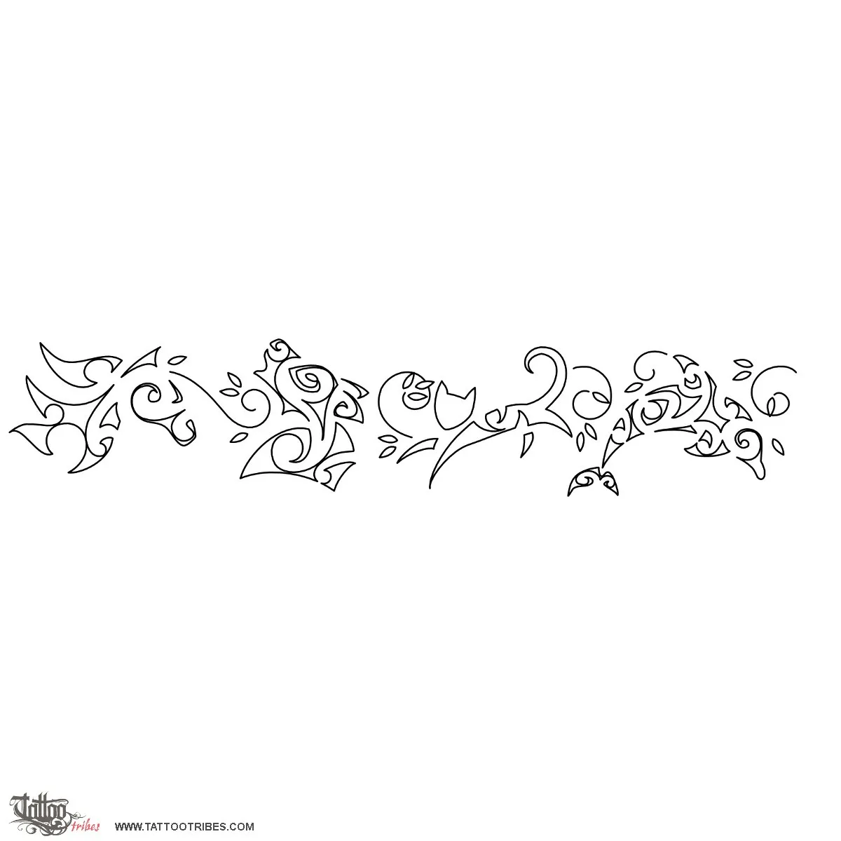 Stencil outline of Jewels, Family