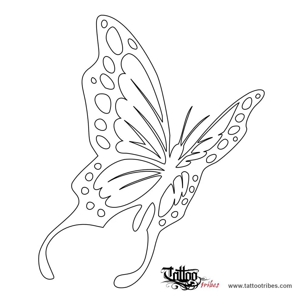 Stencil outline of Butterfly, Transformation, soul