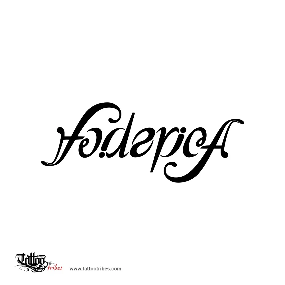 Tattoo image of Federica, Ambigram