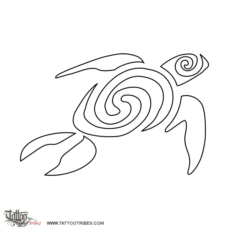 Stencil outline of Flair turtle, Family