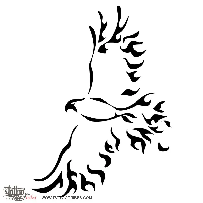 Tattoo image of Flaming hawk, New start