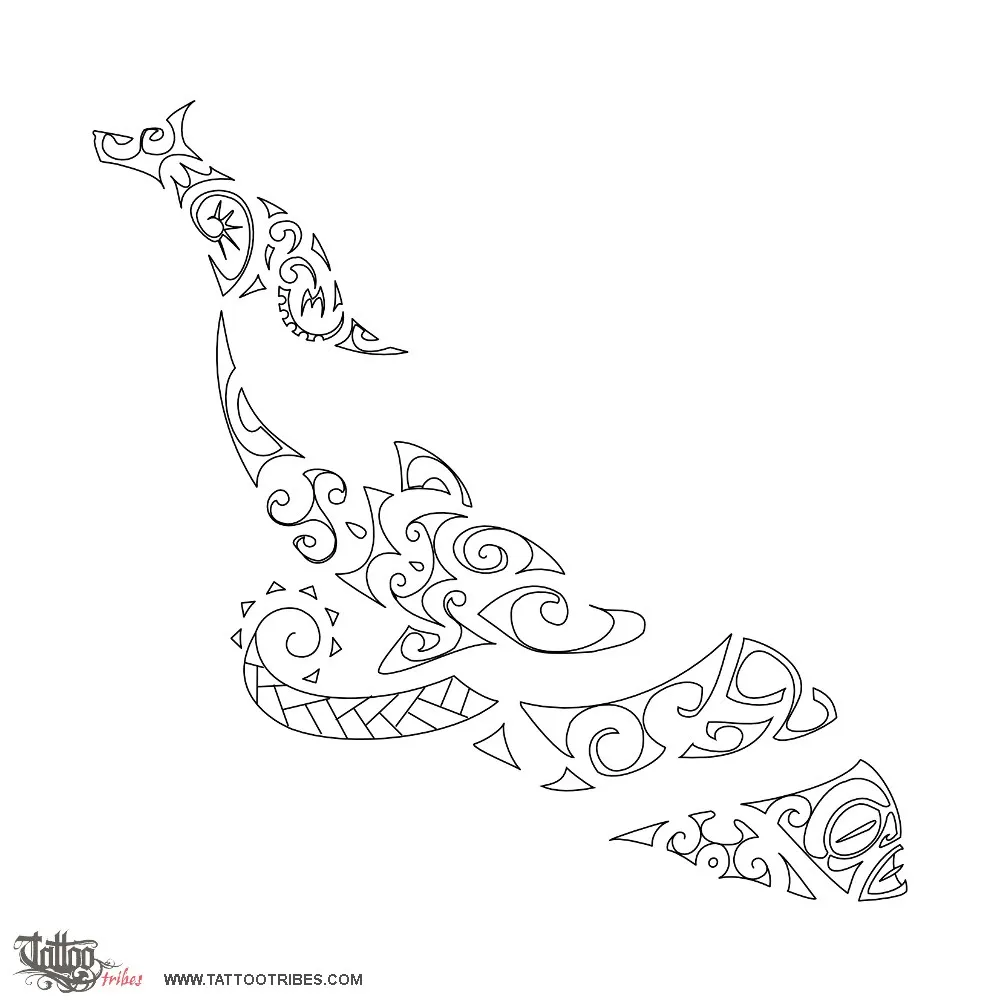 Stencil outline of Whale, Care, union