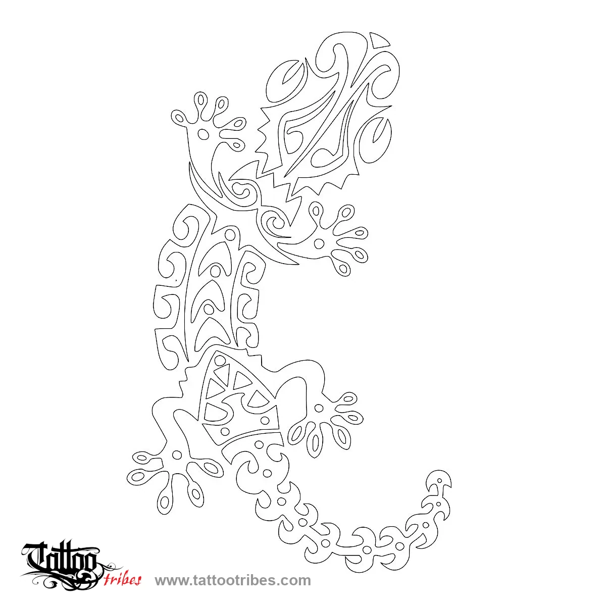Stencil outline of Gecko, Protection