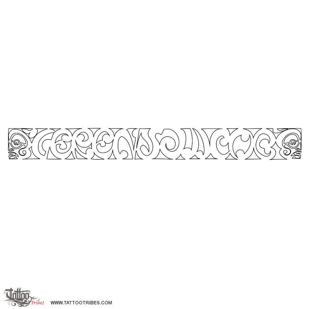 Stencil outline of Geren and Jacob, Maorigram
