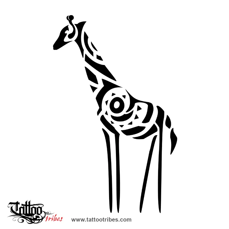Tattoo image of Giraffe, Originality, change of perspective