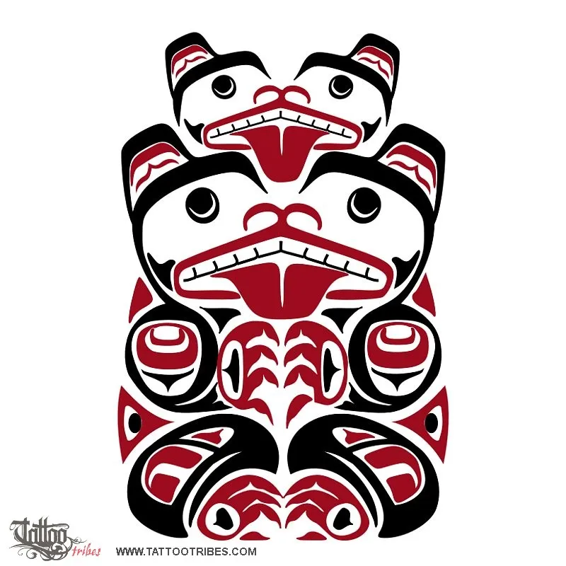 Tattoo image of Haida bear, Strength, protection