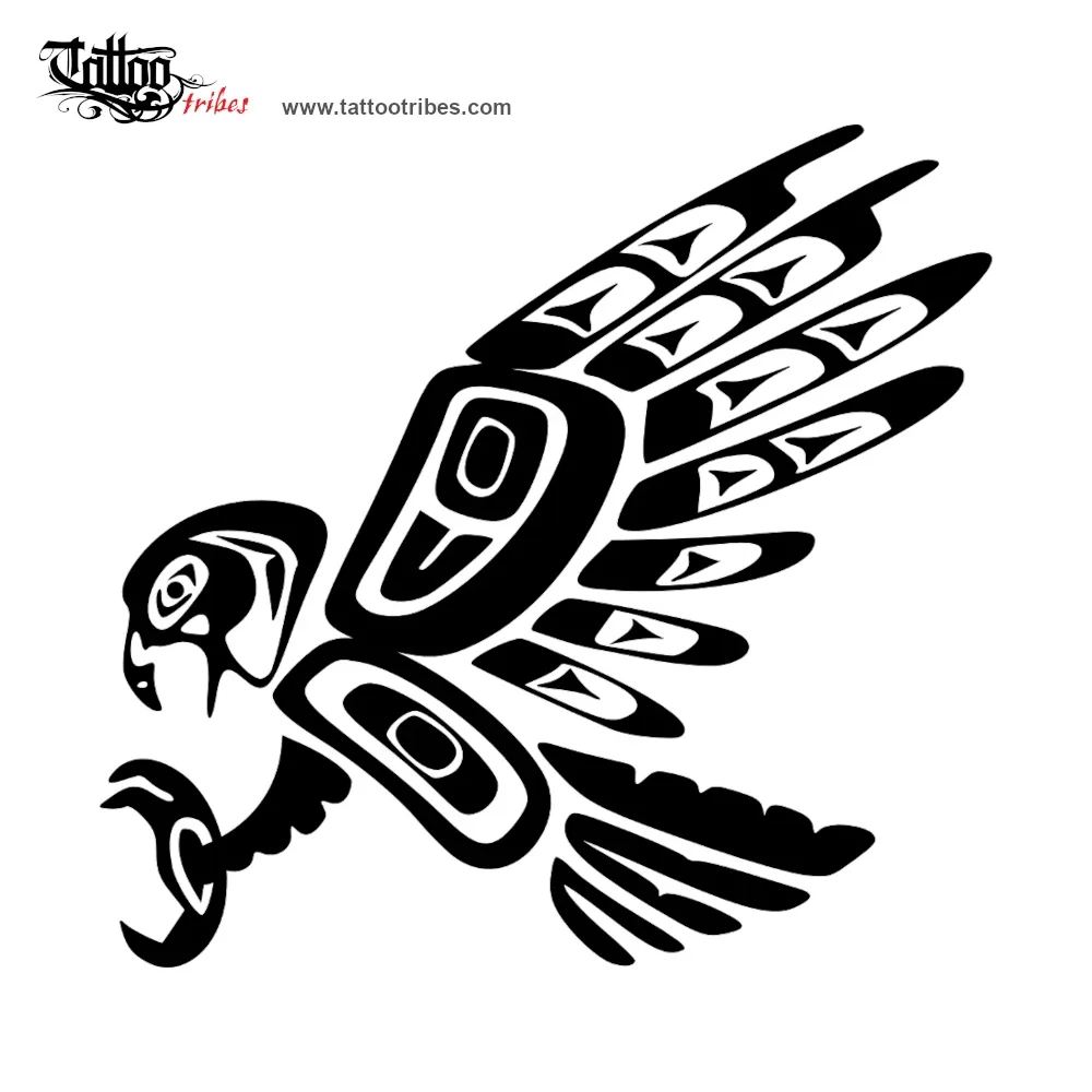 Tattoo image of Haida Eagle, Fierceness, leadership