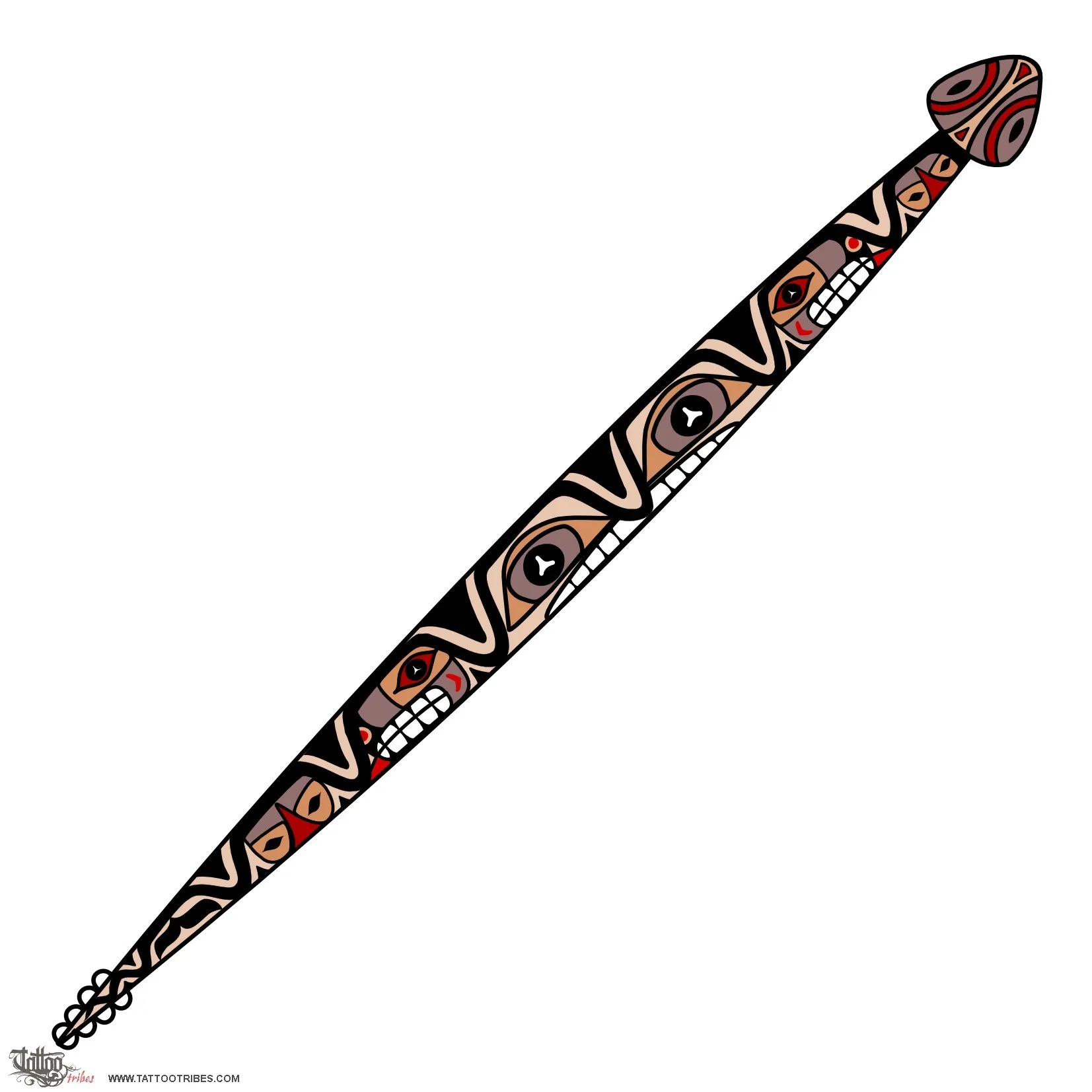 Tattoo image of Haida snake, Magic, healing