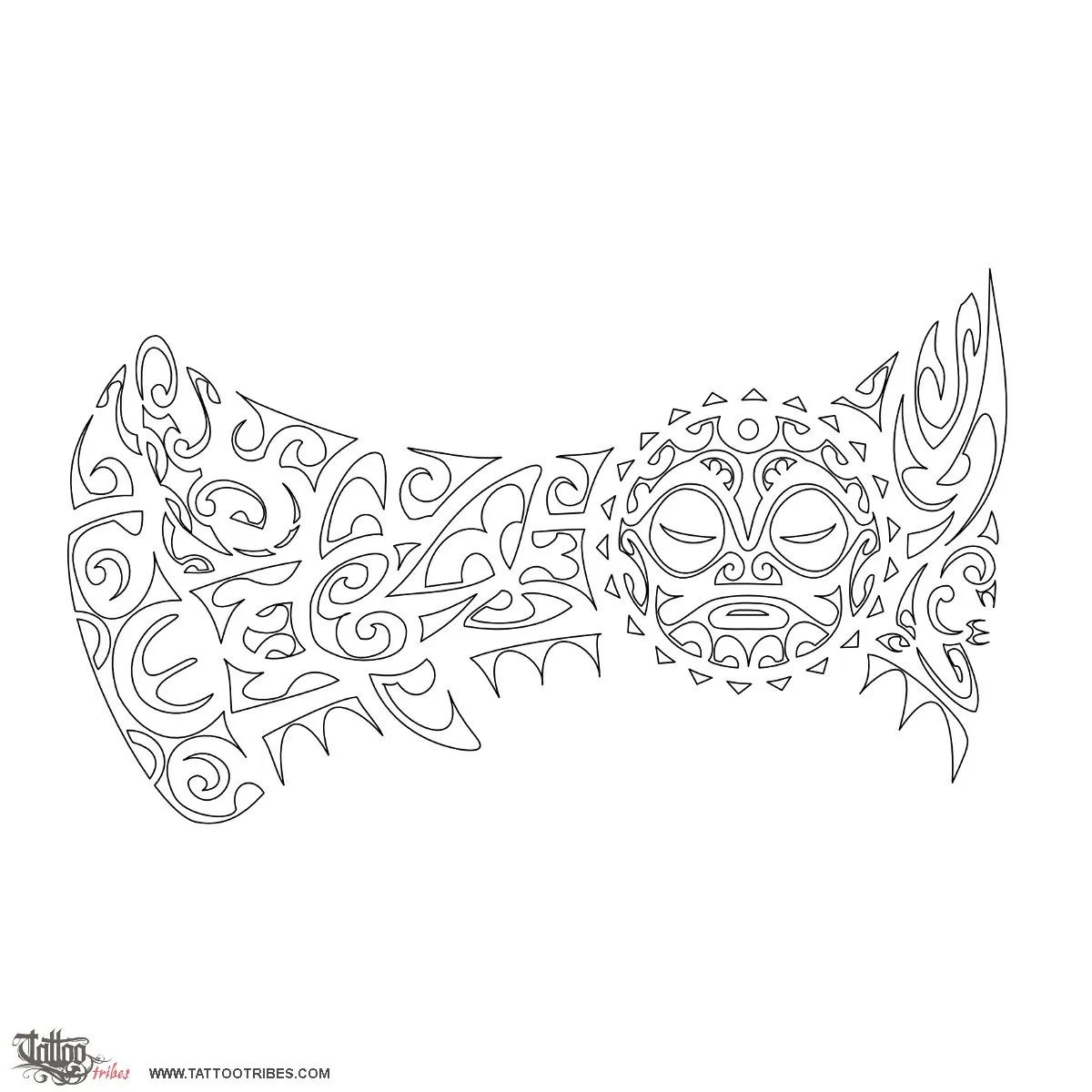 Stencil outline of Mango pare, Hammerhead shark