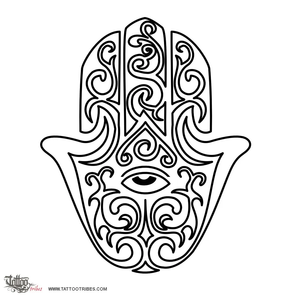 Tattoo image of Hamsa, Protection