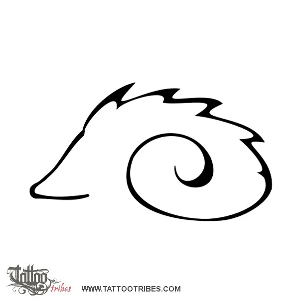 Tattoo image of Stylized hedgehog, Protection, vitality