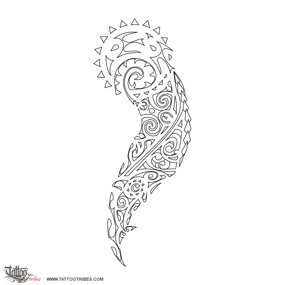 Stencil outline of Putikitiki, To knot, tie together
