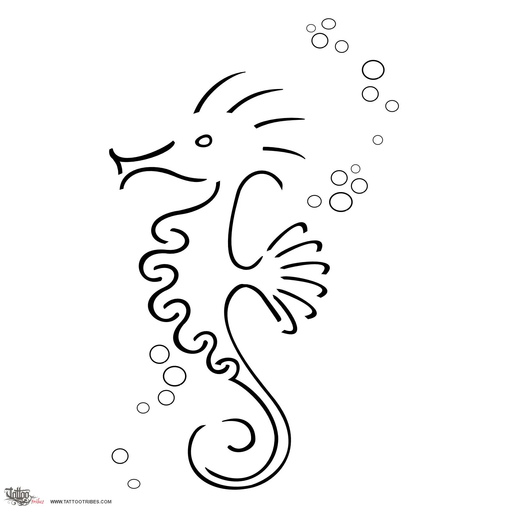 Tattoo image of Hippocampus, Confidence, grace