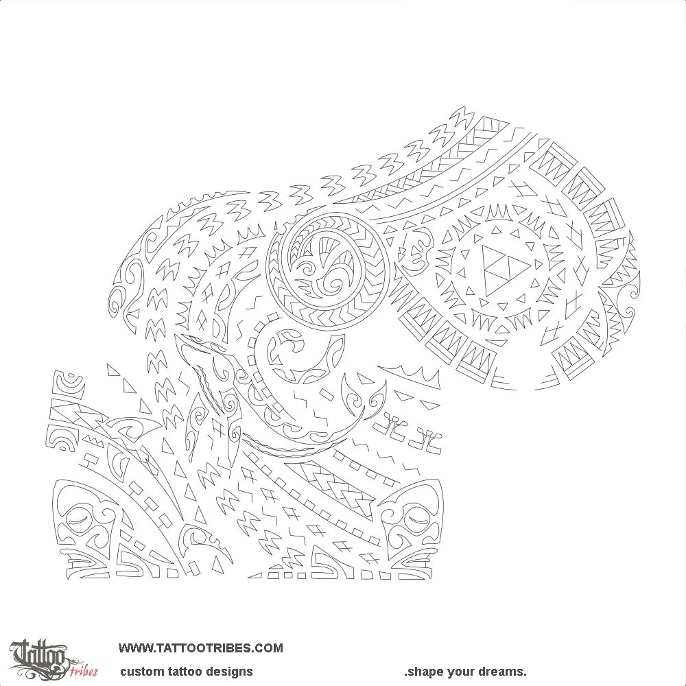 Stencil outline of Lō kahi, Balance, unity