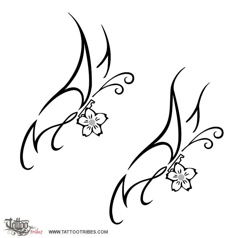 Tattoo image of A+M butterfly, Rebirth, Life downloadable hi-res tattoo flash design