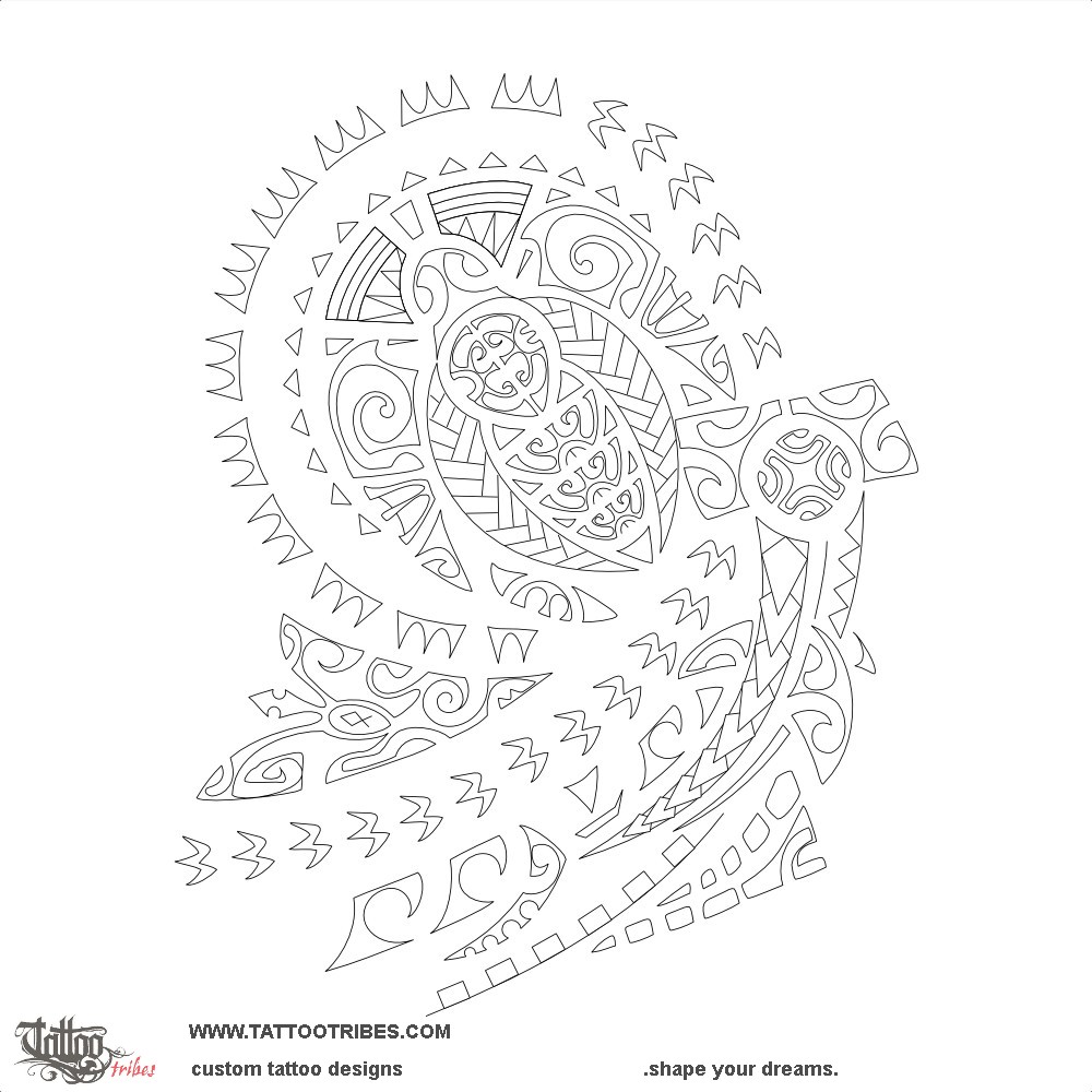 Stencil outline of Family union, Voyage downloadable hi-res tattoo stencil
