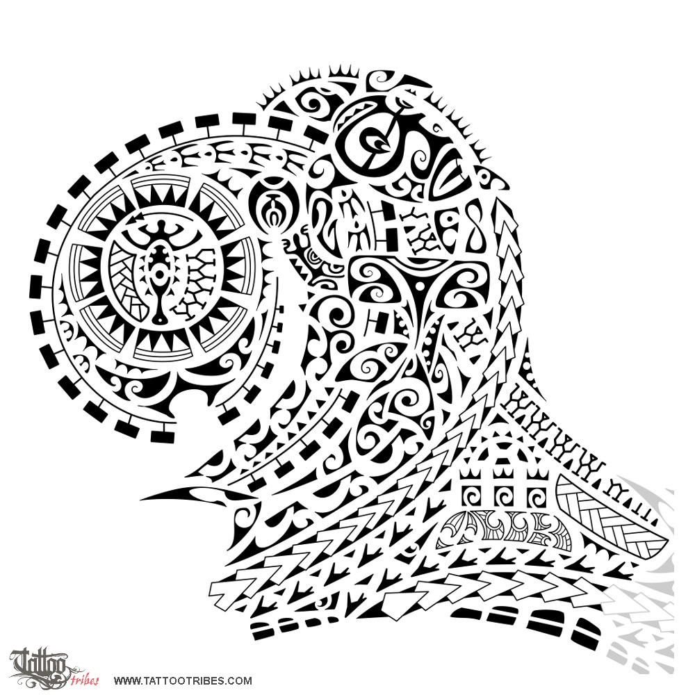 Tattoo image of Whakaahu whakamua, Progress, advance downloadable hi-res tattoo flash design