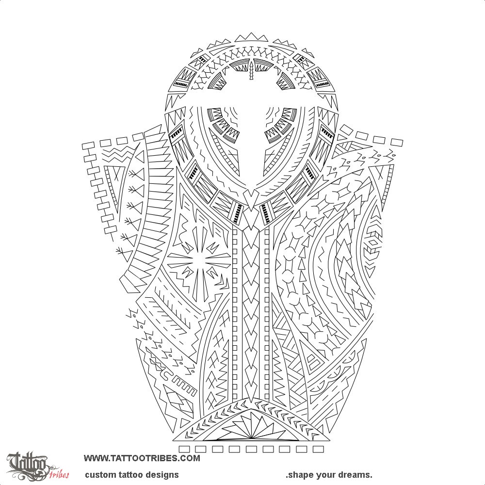 Stencil outline of Fa'alelei, To improve downloadable hi-res tattoo stencil