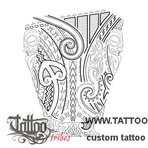 Stencil outline of Aroha nui, Integration downloadable hi-res tattoo stencil