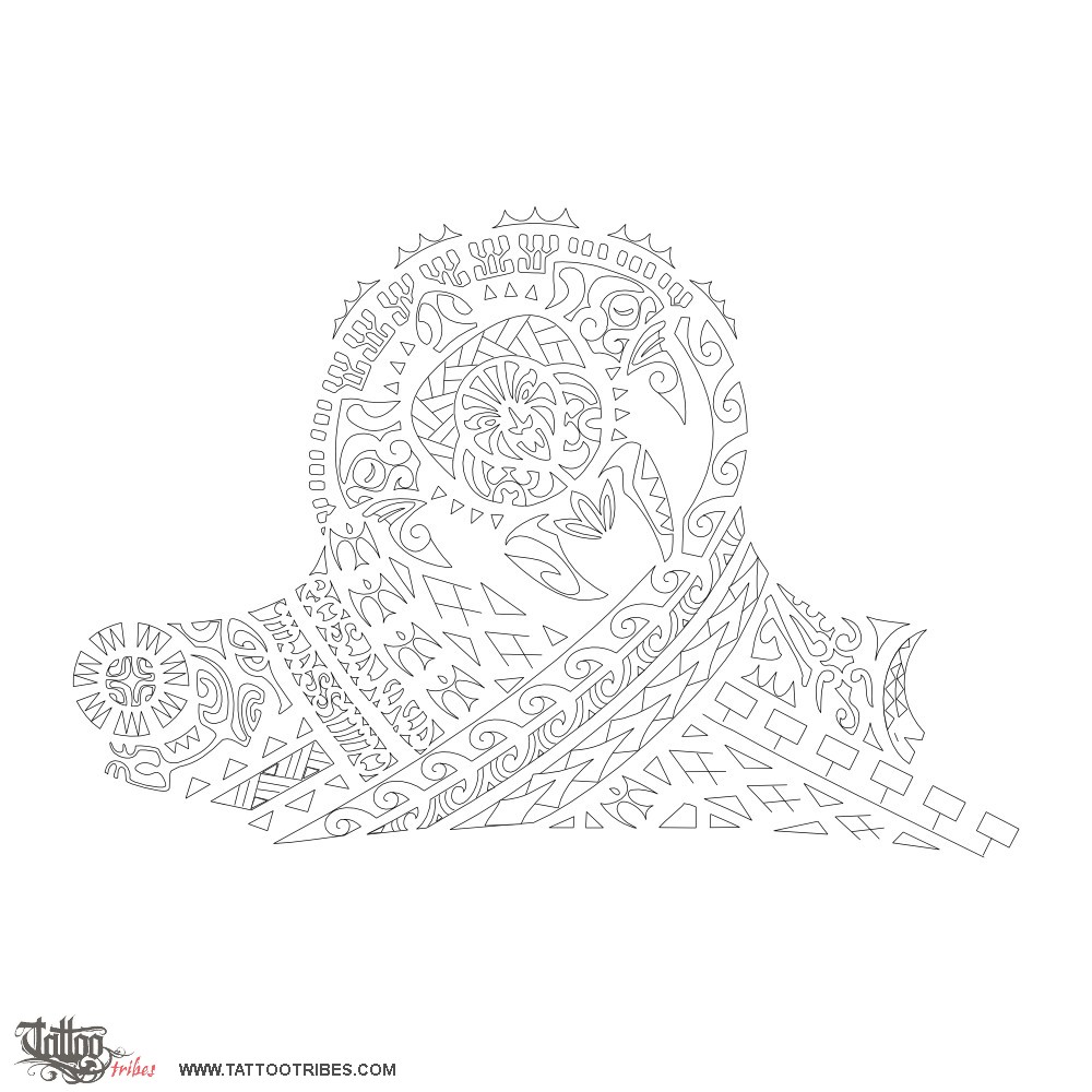 Stencil outline of Takuta, Doctor downloadable hi-res tattoo stencil
