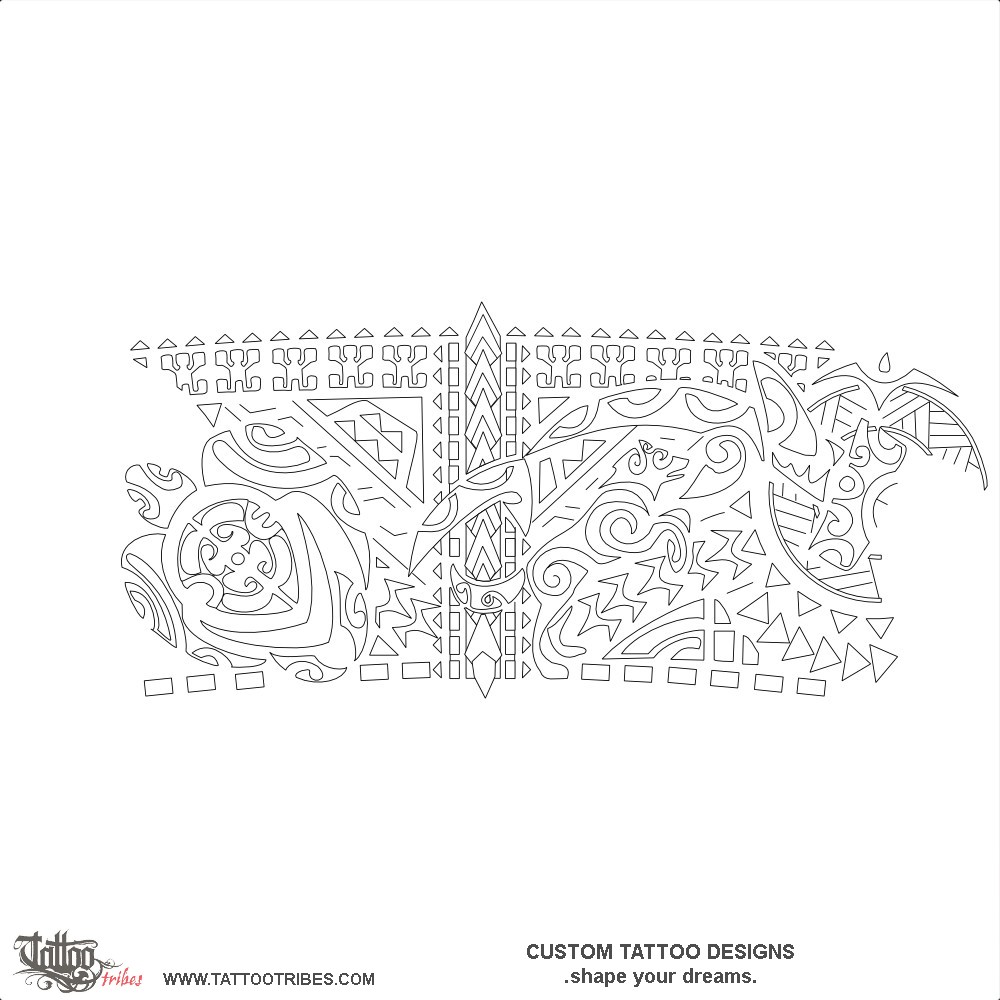 Stencil outline of Warrior, Cover-up downloadable hi-res tattoo stencil