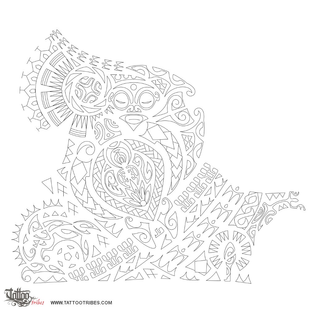 Stencil outline of Kohara, Be passionate downloadable hi-res tattoo stencil