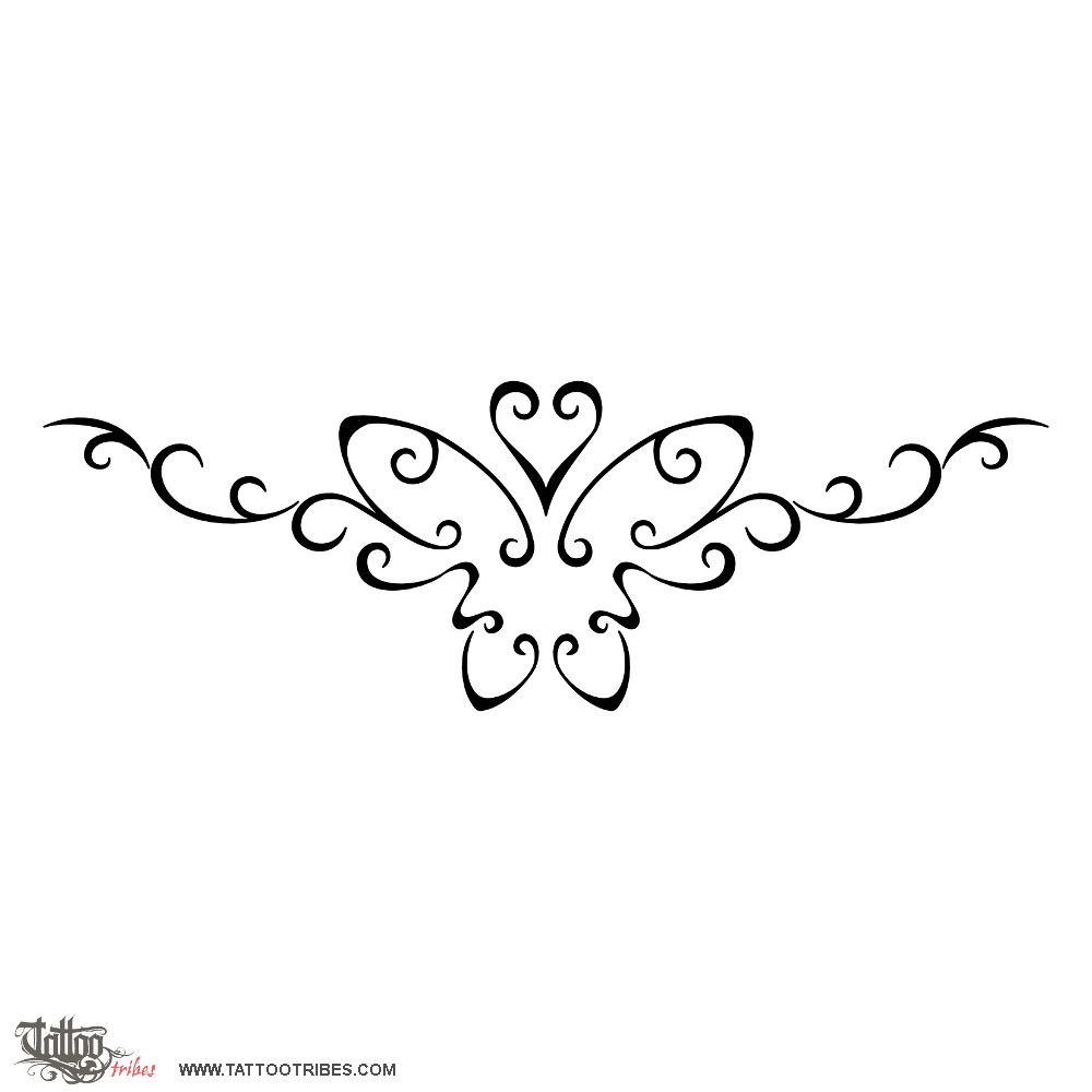 Tattoo image of Butterfly lower back, Rebirth, freedom downloadable hi-res tattoo flash design