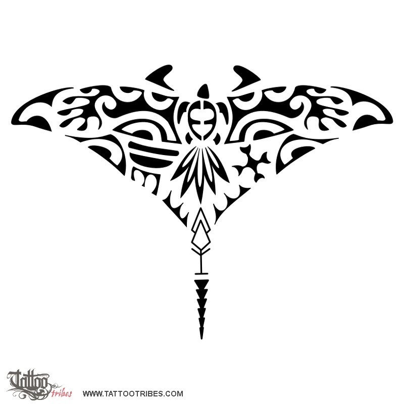 Tattoo image of Manta ray, Calabria downloadable hi-res tattoo flash design