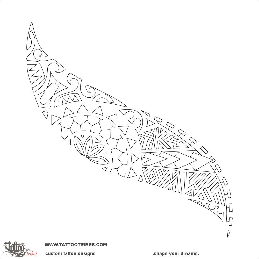 Stencil outline of Rua tamawāhine, Girls downloadable hi-res tattoo stencil