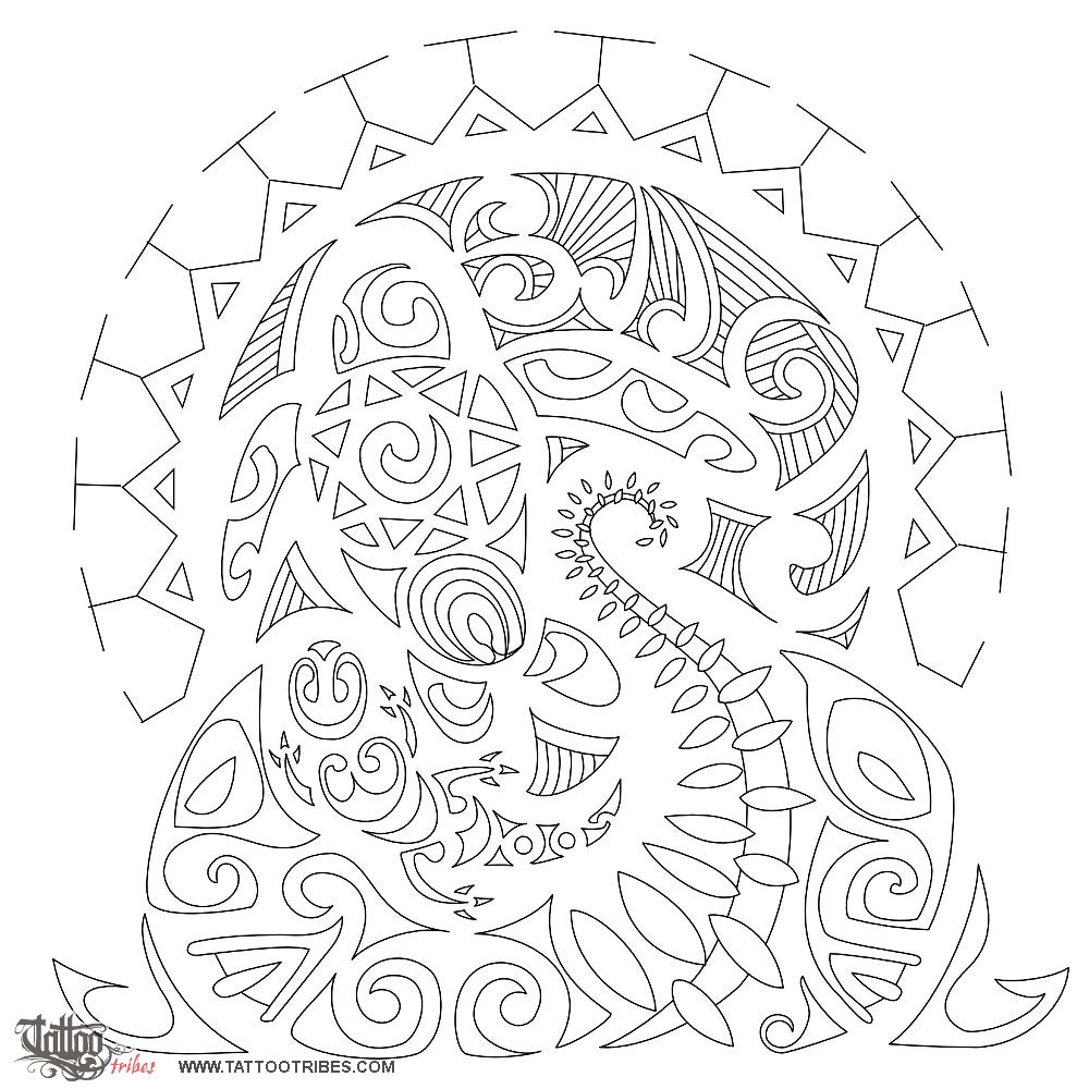Stencil outline of Whanau, Family downloadable hi-res tattoo stencil
