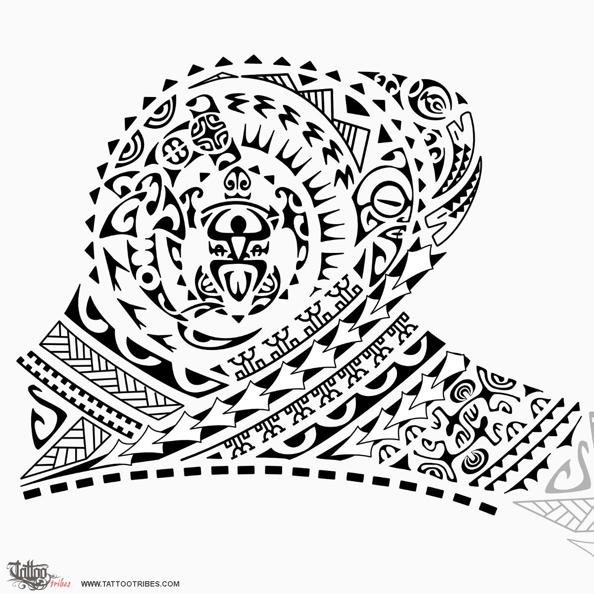 Tattoo image of Toa, Warrior, victorious downloadable hi-res tattoo flash design