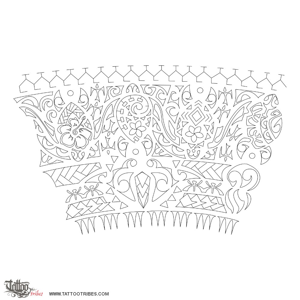 Stencil outline of Taruna, To be connected downloadable hi-res tattoo stencil
