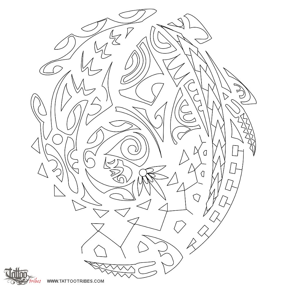Stencil outline of Ajax, Ocean downloadable hi-res tattoo stencil