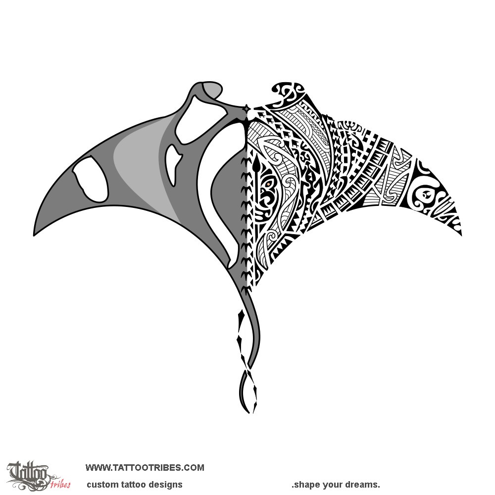 Tattoo image of F&amacr;f&amacr;piti, Manta downloadable hi-res tattoo flash design