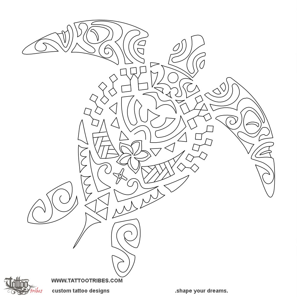 Stencil outline of Metua vahine, Mother downloadable hi-res tattoo stencil