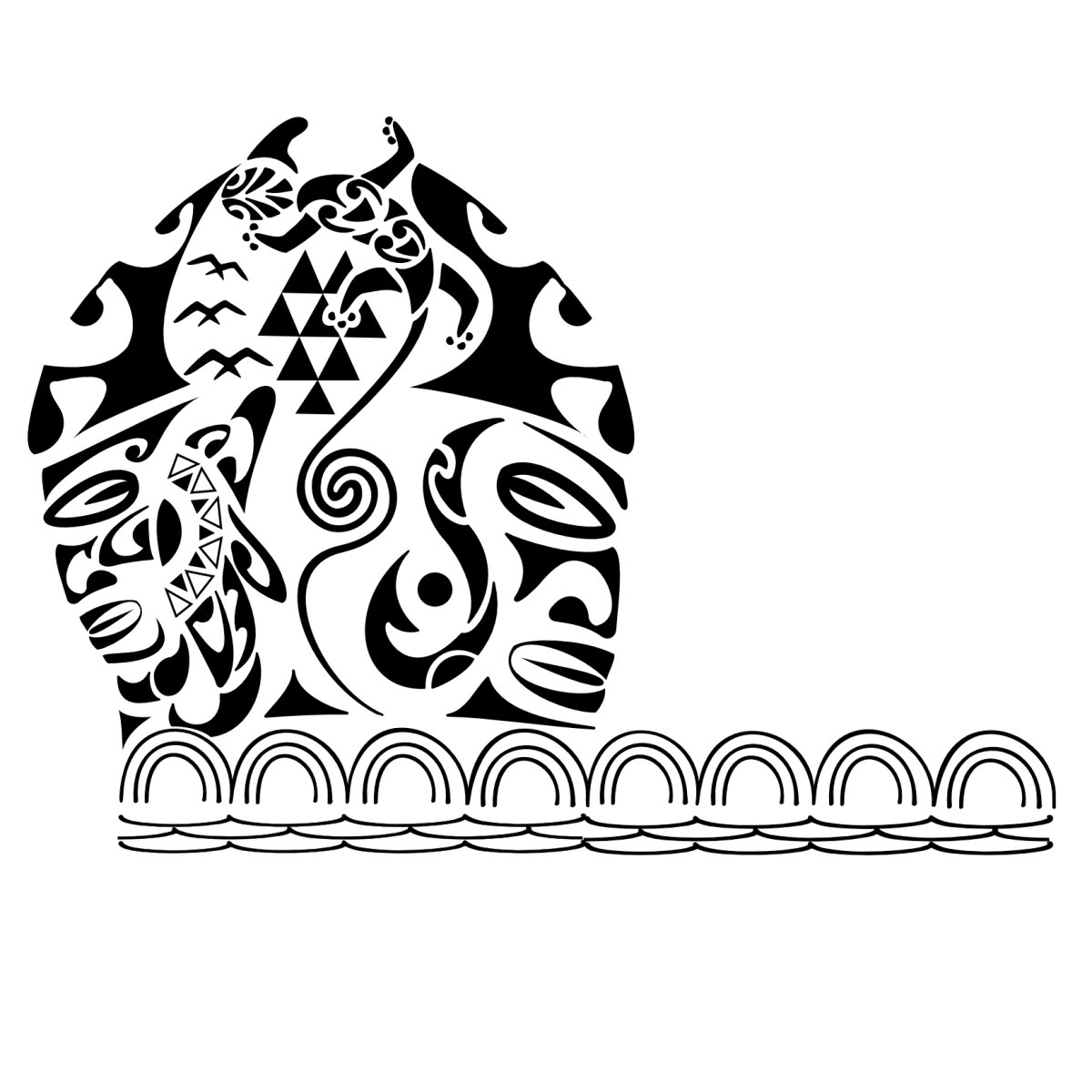 Tattoo image of Hawaii on my mind, Sea, fun, family downloadable hi-res tattoo flash design