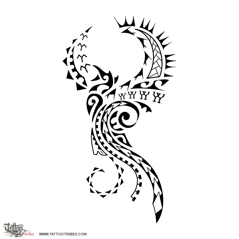 Tattoo image of Phoenix, Rebirth downloadable hi-res tattoo flash design