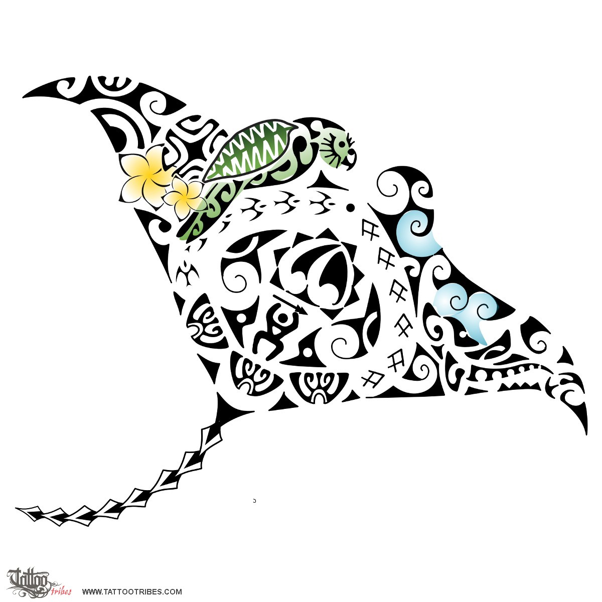 Tattoo image of Aotūroa, Nature downloadable hi-res tattoo flash design