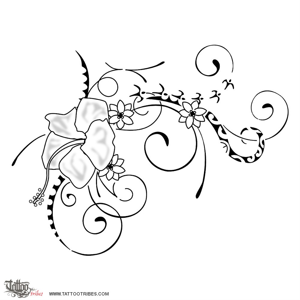 Tattoo image of Flourished vines, Ode to life downloadable hi-res tattoo flash design