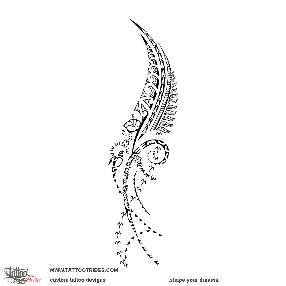 Tattoo image of Atai, Fern downloadable hi-res tattoo flash design