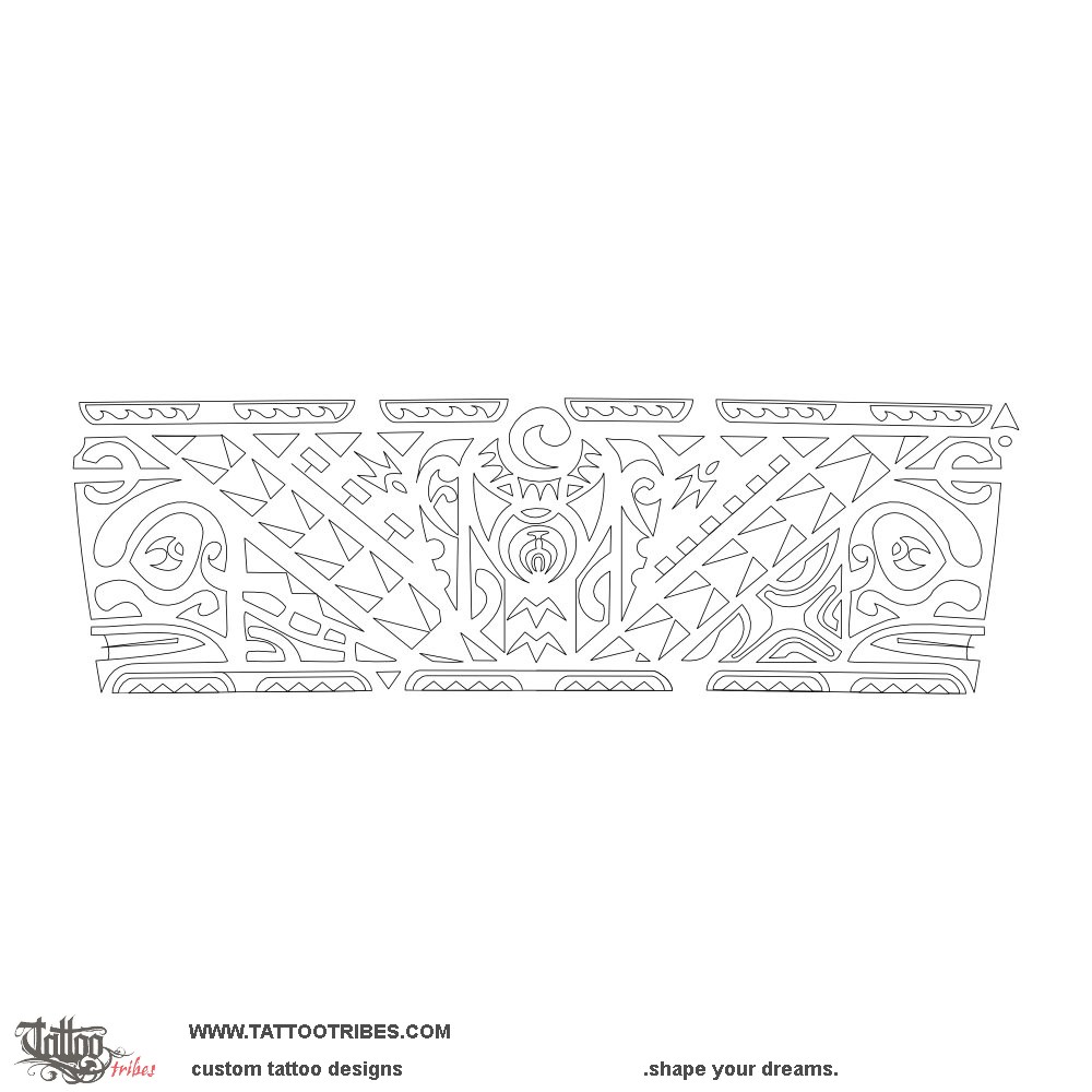 Stencil outline of Mauae, Change downloadable hi-res tattoo stencil