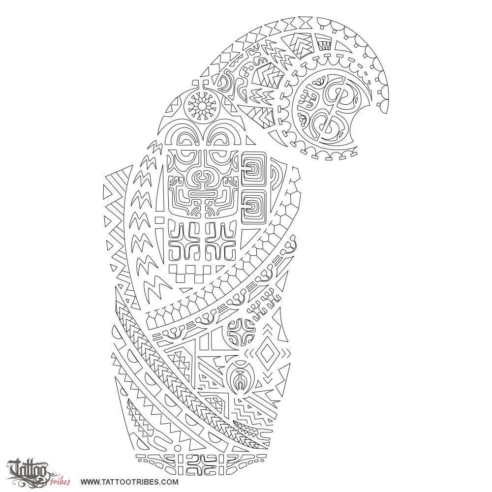 Stencil outline of Paneke, Move forward downloadable hi-res tattoo stencil