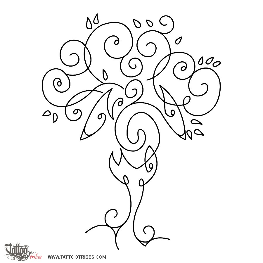 Tattoo image of Tree turtle, Family downloadable hi-res tattoo flash design