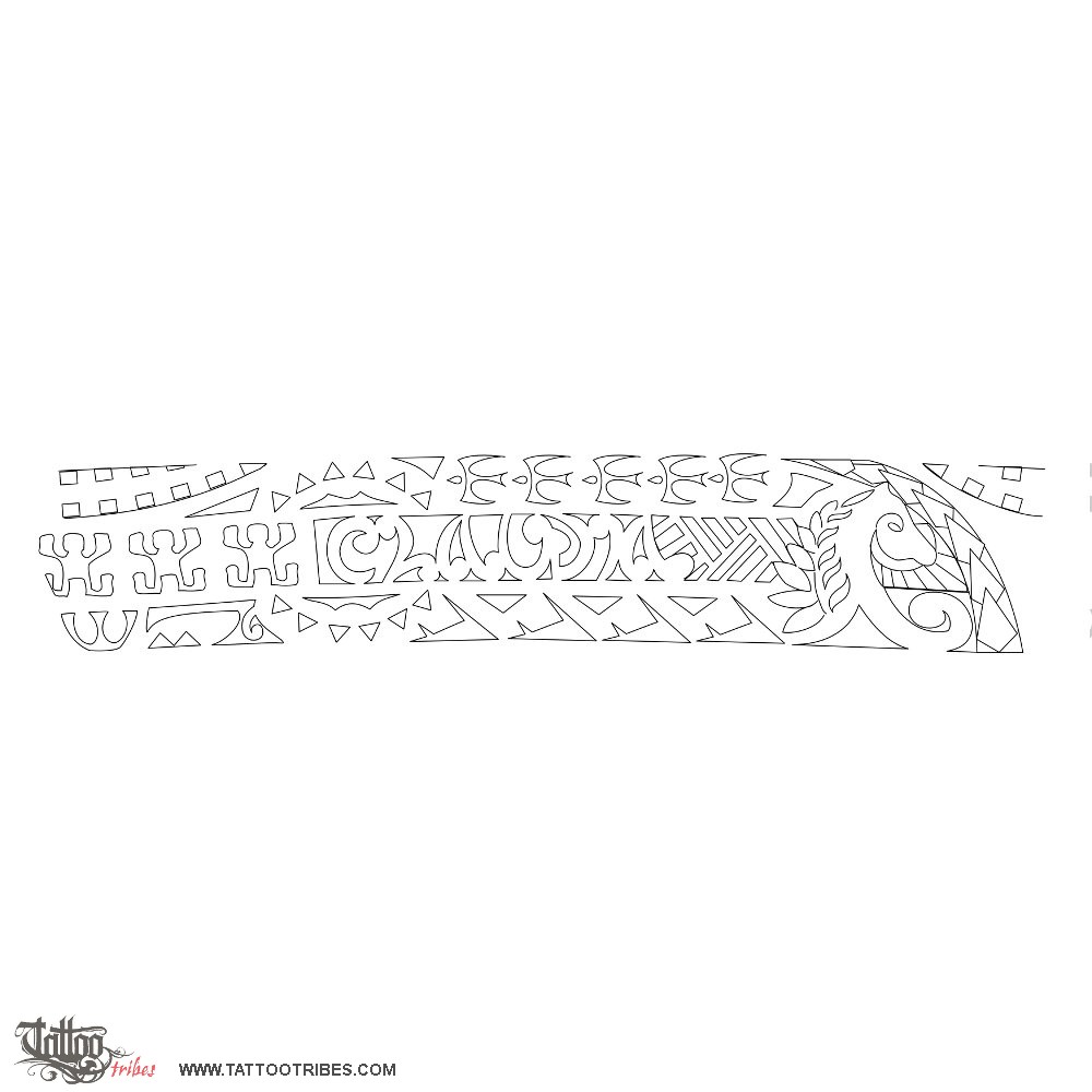 Stencil outline of Family, Marco downloadable hi-res tattoo stencil