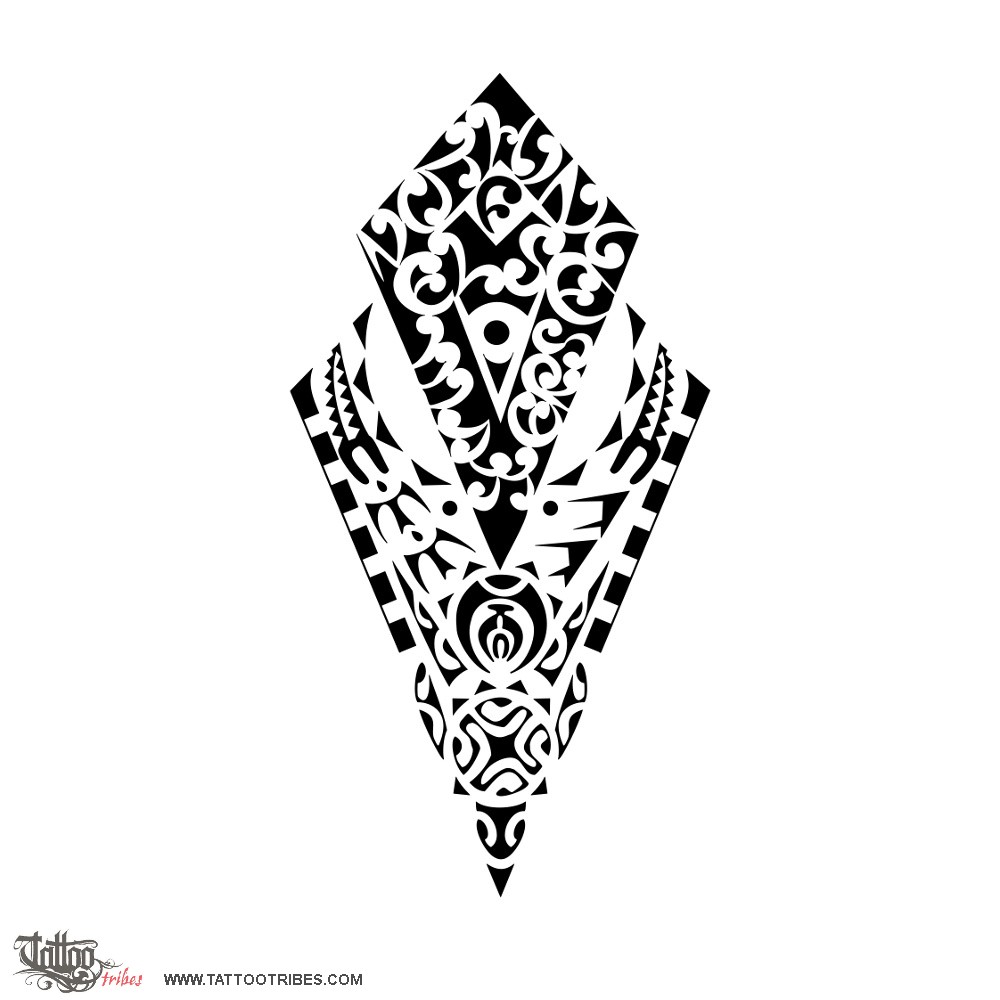 Tattoo image of Matakirea, Spearhead downloadable hi-res tattoo flash design