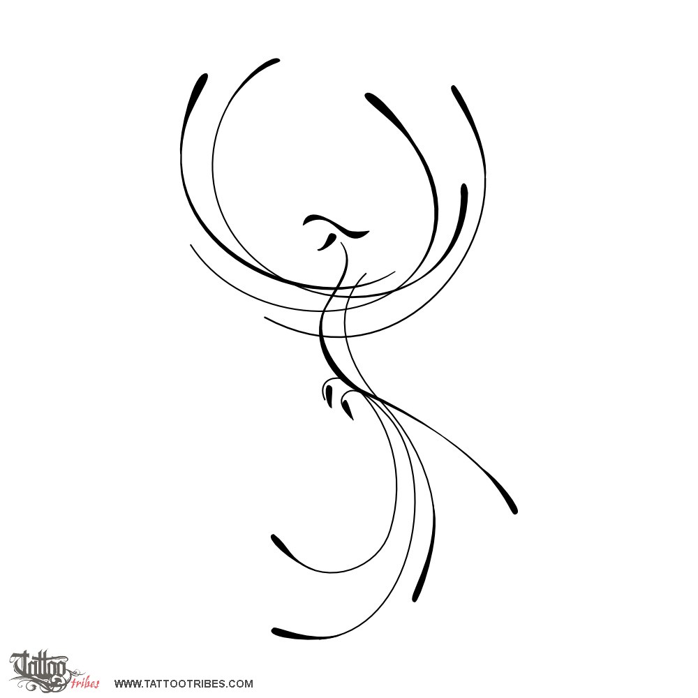 Tattoo image of Essence, Phoenix downloadable hi-res tattoo flash design