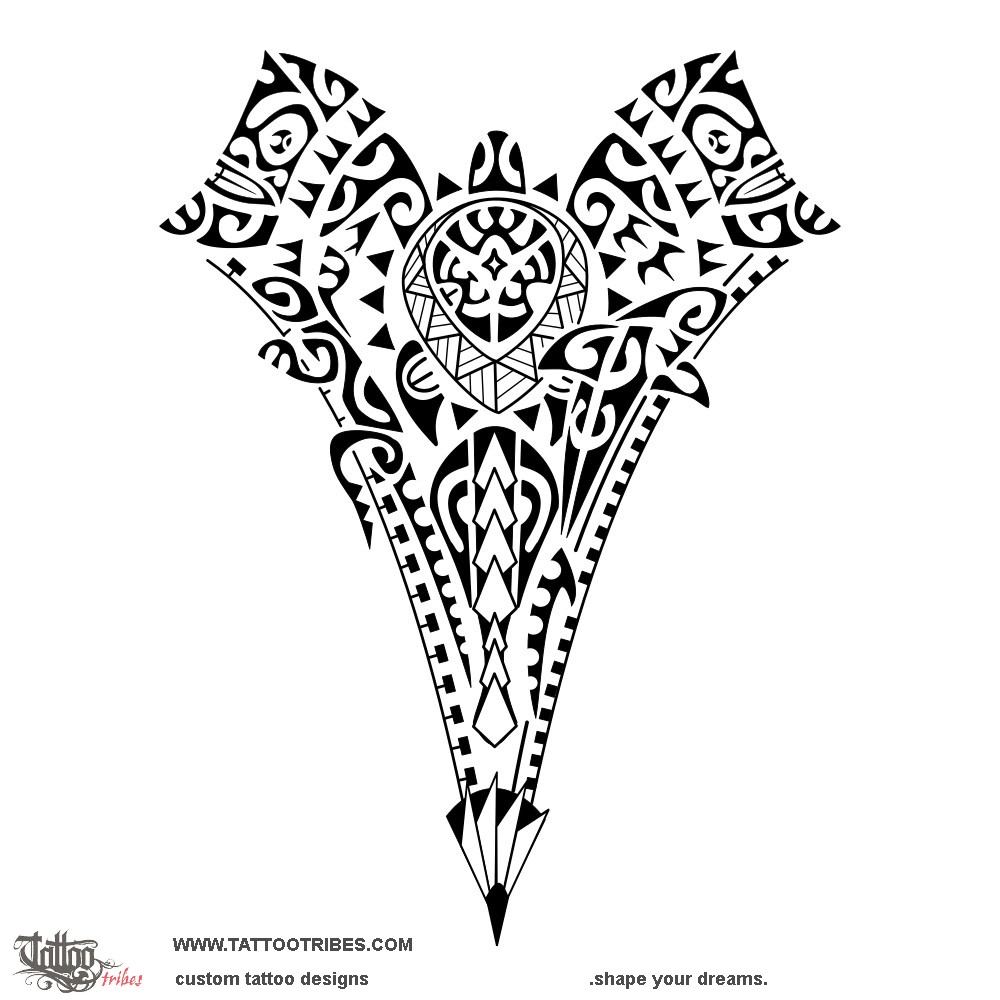 Tattoo image of Fa'aulutao, Spearhead downloadable hi-res tattoo flash design
