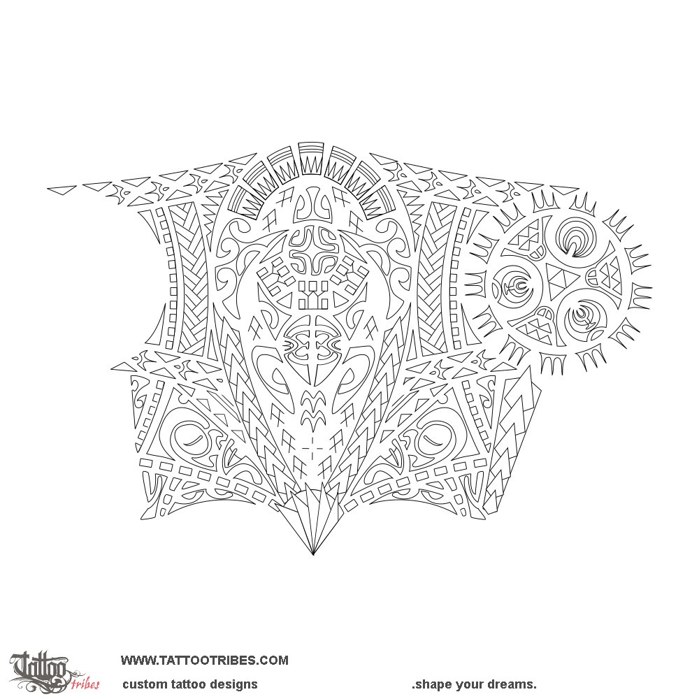 Stencil outline of Bike crank, Harmony downloadable hi-res tattoo stencil
