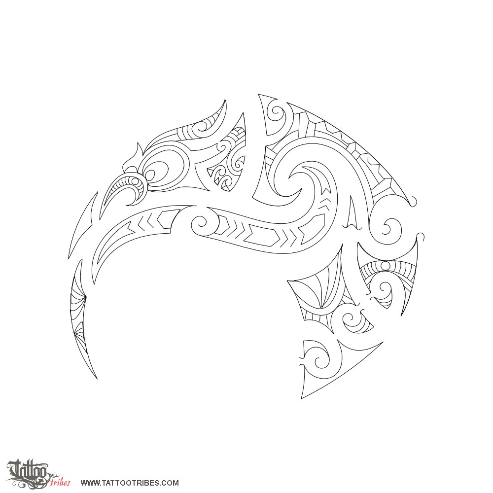 Stencil outline of Tira, Travellers downloadable hi-res tattoo stencil